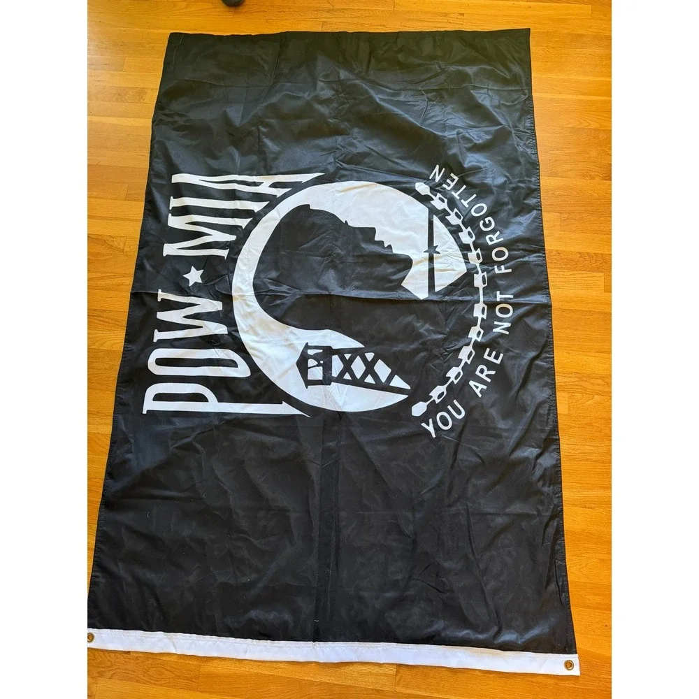 POW MIA Flag Unisex Large Black You Are Not Forgotten Banner FLAG